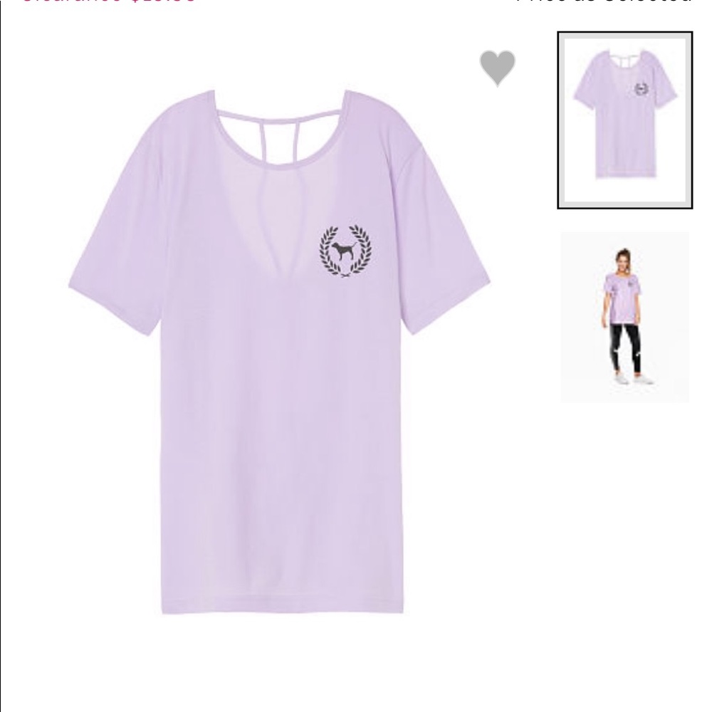New VSPink X-Small Campus Strappy Back Tee